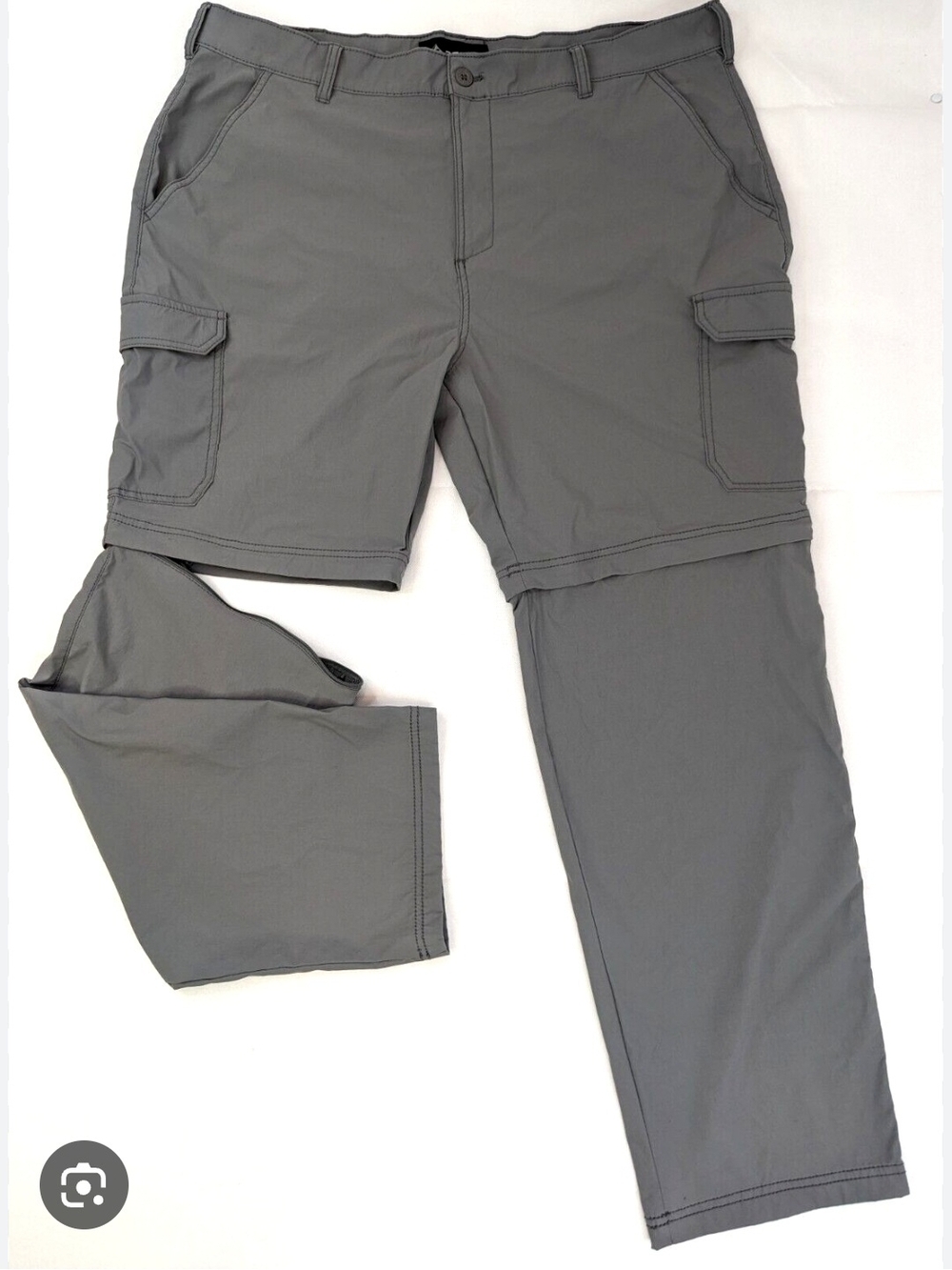 Men's Gray Zip-Off Cargo Travel Pants